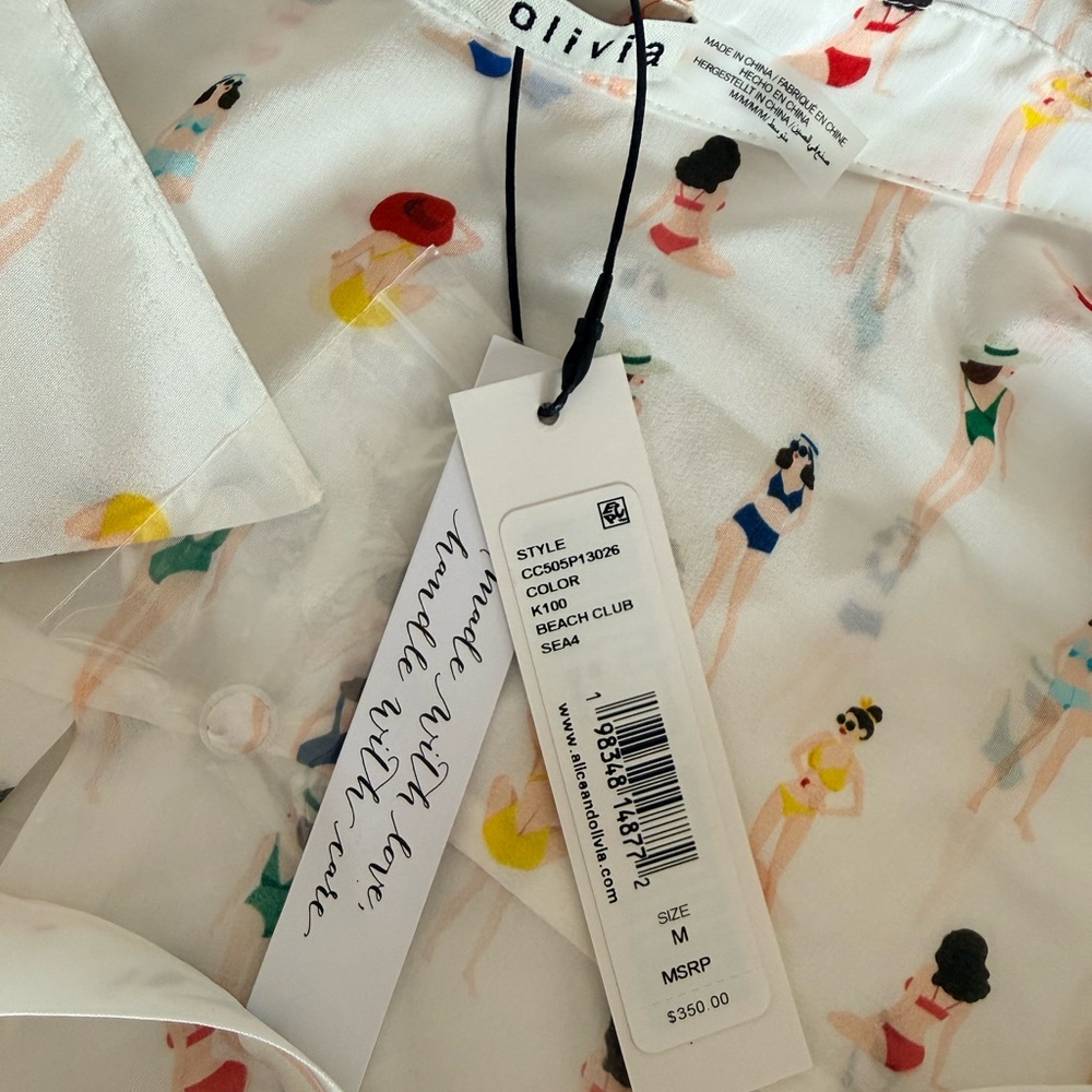 Alice + Olivia Eloise Printed Silk Blouse - Picture 9 of 16